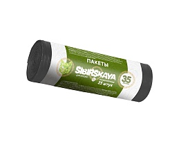 Мешки для мусора 30 л, черные, в рулоне 25 шт., ПНД, 7 мкм, 580х480 мм, SIBIRSKAYA, 101-003 S в Батайске