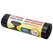 Мешки для мусора 160 л, черные, в рулоне 10 шт., ПВД, 30 мкм, 1200х900 мм, LAIMA ULTRA, 607694 в Батайске