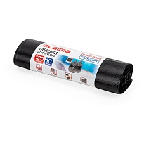 Мешки для мусора 120 л, черные, в рулоне 10 шт., ПНД, 14 мкм, 1100х700 мм, LAIMA, 601385 в Батайске