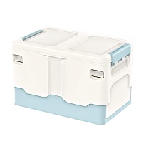 Ящик пластиковый складной белый, дно голубое, 370х240х240 мм в Батайске Ящик пластиковый складной белый, дно голубое, 370х240х240 мм в Батайске