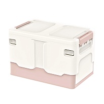 Ящик пластиковый складной белый, дно розовое, 370х240х240 мм в Батайске