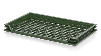 Ящик (лоток) для хлеба, овощей и фруктов трехбортный зеленый в Батайске