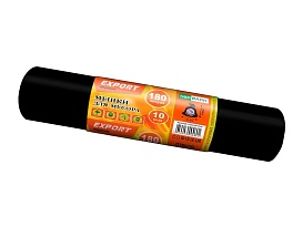 Мешки для мусора 180 л, ароматизированные, черные, в рулоне 10 шт., ПВД, 80 мкм, 1100х930 мм, EXPORT, exp18010142 в Батайске
