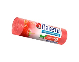 Мешки для мусора 60 л, ароматизированные, Клубника, красные, в рулоне 20 шт., ПНД, 9 мкм, 650х550 мм, GRIFON Aroma, 101-023 K в Батайске