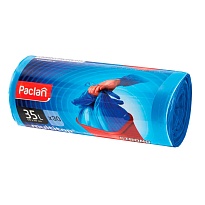 Мешки для мусора 35 л, с ушками, синие, в рулоне 30 шт., ПНД, 10,5 мкм, 640х500 мм, PACLAN Multitop, 600819 в Батайске