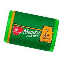 Мешки для мусора 30 л, зеленые, в рулоне 90 шт., ПНД, 6 мкм, 560х480 мм, Comfort, М4268 в Батайске