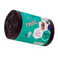 Мешки для мусора 12 л, черные, в рулоне 30 шт., ПНД, 6 мкм, 550х320 мм, Концепция Быта Tubus, 604936 в Батайске