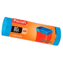Мешки для мусора 80 л, синие, в рулоне 20 шт., ПНД, 12 мкм, 900х700 мм, PACLAN Classic, 606335 в Батайске