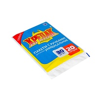 Мешки для мусора 20 л, с ручками, черные, в пачке 20 шт., ПНД, 10 мкм, 550х440 мм, Крепак, 4607075710023 в Батайске